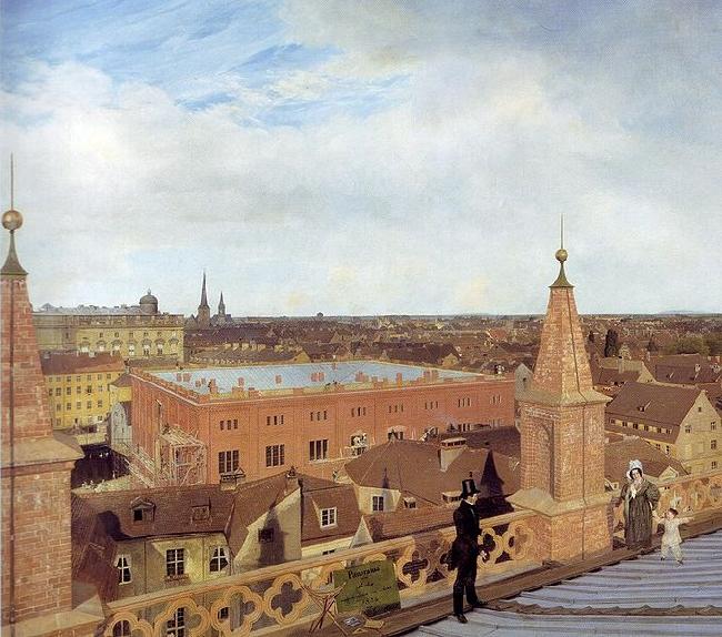 Eduard Gaertner Panorama of Berlin oil painting picture
